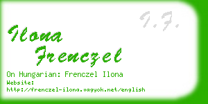 ilona frenczel business card